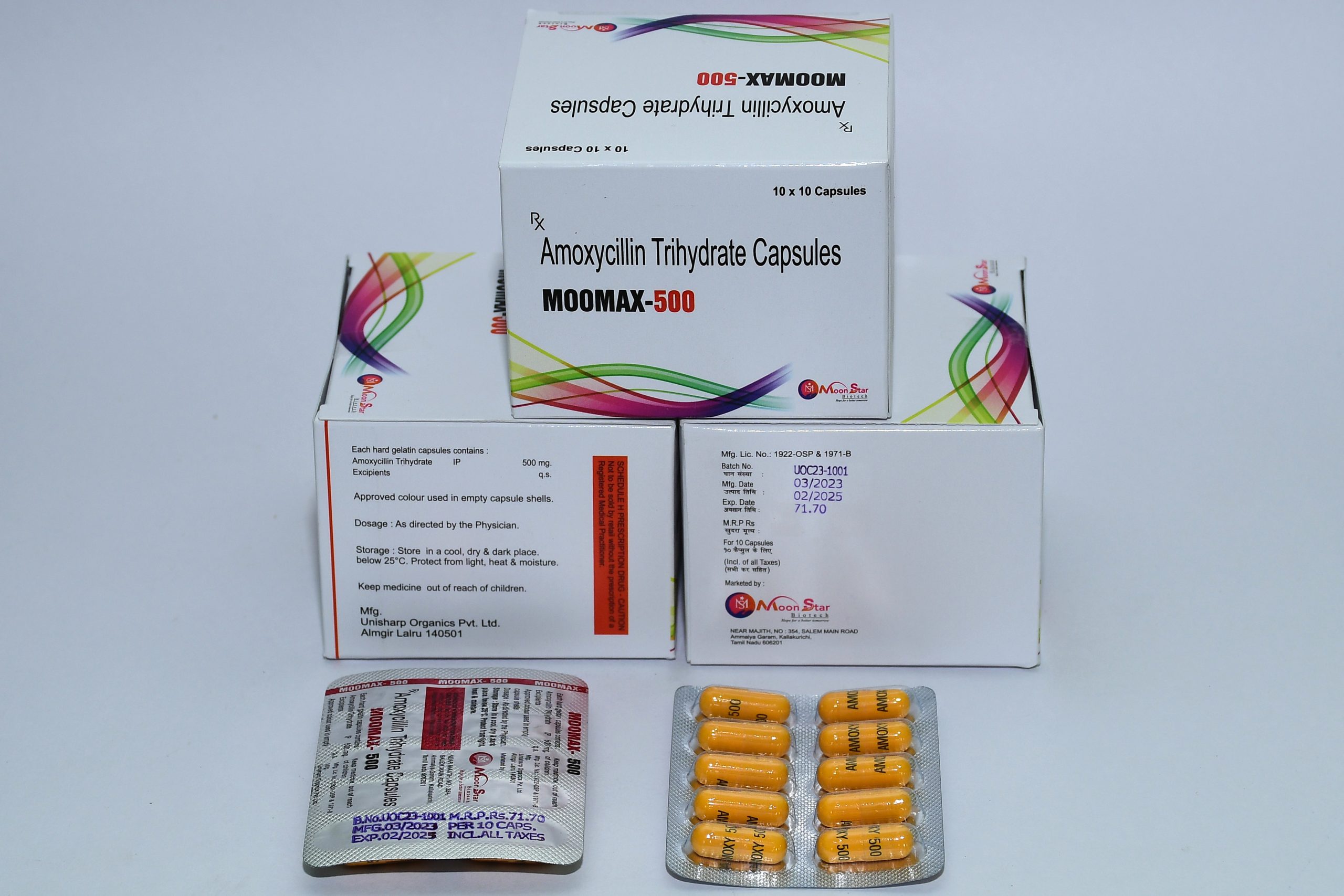 Amoxycilin Trihydrate Capsules Moomax-500